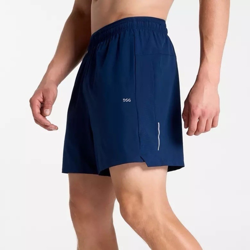 DSG Men's 5" 2-in-1 Stride Shorts Size Small University Navy NEW Built-in-Brief‎